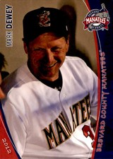 2012 Brevard County Manatees Grandstand #8 Mark Dewey Pitching Coach Card