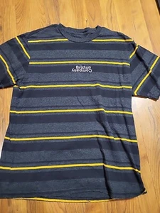 Brixton Large Cotton Short Sleeve Striped Tshirt  New 40" Chest X 27" Length  - Picture 1 of 6