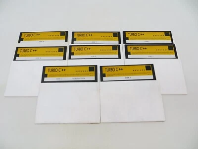 TURBO C++ 5.25" Floppy Disks 1990 Borland Computer Program Discs vintage - Image 1 of 4