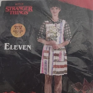 Stranger Things Eleven Kostüm Erwachsene XS/S Kleid Netflix Halloween Cosplay - Bild 1 von 5