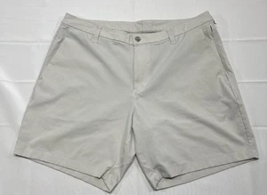 Lululemon Commission Shorts Mens 36 Beige Classic 7" Quick Dry LM7ARWS - Read - Picture 1 of 11