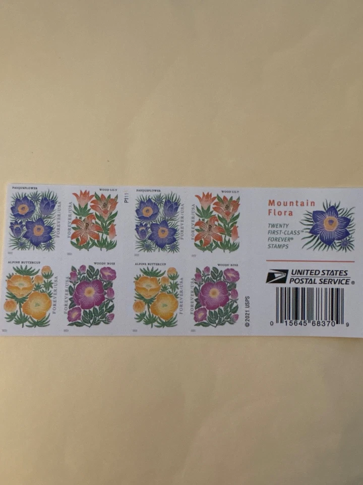 5676-5679 Mountain Flora Forever Booklet of 20 Mint Not Hinged Stamps - Image 1 of 1