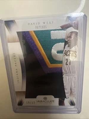 2012-13 Immaculate Collection David West Indiana Game Worn Patch /12 - Image 1 of 4