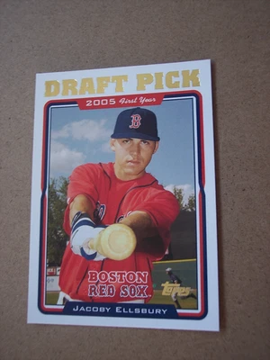 2005 Topps обновления и основные моменты бейсбол Джейкоби Эллсбери дебютант карта #UH317 GEM - Изображение 1 из 2