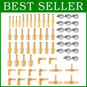 66 Stück Schlauch Widerhakenverschraubungen mit Edelstahlschellen - Bild 1 von 8