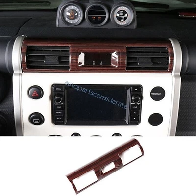 For Toyota FJ Cruiser 2007-2014 Console AC Air Outlet Vent Frame Red Wood Grain — 第 1/4 张图片
