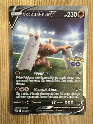 Conkeldurr V - 074/078 - Pokemon Go Sword & Shield Alternate Holo Rare Card NM - Image 1 of 2