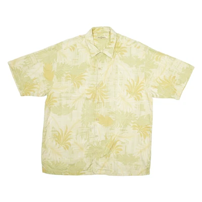 TOMMY BAHAMA Mens Hawaiian Shirt Beige Floral XL - Image 1 of 4