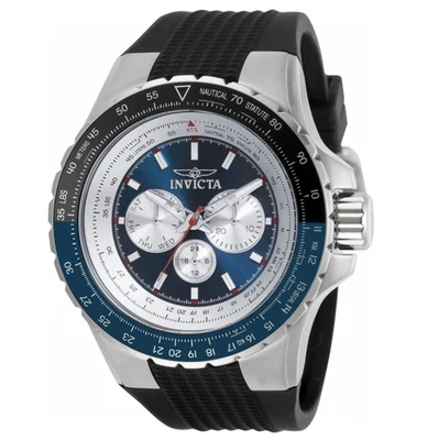 Reloj de cuarzo Invicta Aviator de acero inoxidable 32916 negro azul plata - Nuevo en caja Foto 1 de 4