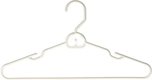 Percha tubular de alta resistencia con gancho ajustable, blanco 6 piezas - Imagen 1 de 1