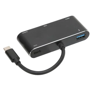 USB C Hub 5 In 1 Multi Port VGA USB PD Charging Fast Speed 5Gbps Small Porta NEW - Afbeelding 1 van 12