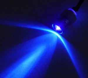 Chrom LED Schraube für 12V, 5mm LED, Schwarzlicht, UV, Effektbeleuchtung,  - Bild 1 von 1