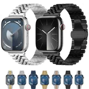 Correa de acero inoxidable para Apple Watch Series 9 8 7 6 5 4 Ultra 49 mm 38-45 mm - Imagen 1 de 29