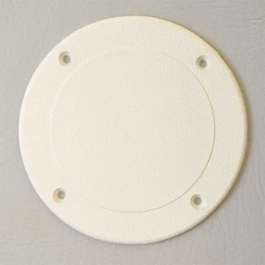 Sea Fox Boat Inspector Hatch Deck Plate Lid | 5 1/2 Inch Off White - Picture 1 of 3