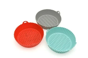Adems Silicone Air Fryer liner Reusable and Easy to Clean, Non-Stick - 3 in pack - Picture 1 of 12