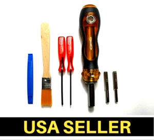 Retro Video Game System console Cleaning Repair Bits Tool Set 1/4in Screw Driver - Picture 1 of 7
