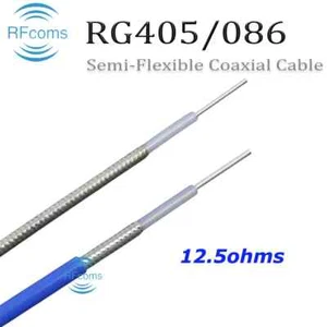 3M 0,086" Półalektyczny 086-12,5 RG405 Kabel koncentryczny 12,5 omów Półelastyczny kabel - Zdjęcie 1 z 8