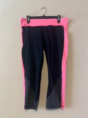 Calvin Klein Women's Capri Activewear (Black & Pink) Stretch Low-Rise Size (L) - Изображение 1 из 4