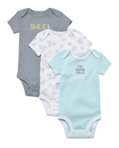 Okie Dokie Baby Unisex Kids ~ 3-Pack Short-Sleeve Bodysuits ~ 9M ~ NWT - Picture 1 of 1