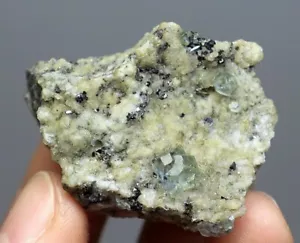 Natural Green Cube Fluorite Phantom Quartz Crystal Cluster Mineral Specimen - Picture 1 of 13