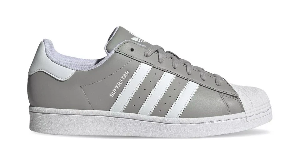 Adidas Men's Superstar 'Solid Grey White' Shoes IH2698 Multi Size NEW - Image 1 of 4