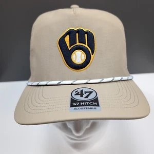 Milwaukee Brewers MLB Riffle '47 Rope Hitch Adjustable Hat Ripstop Nylon - Picture 1 of 10