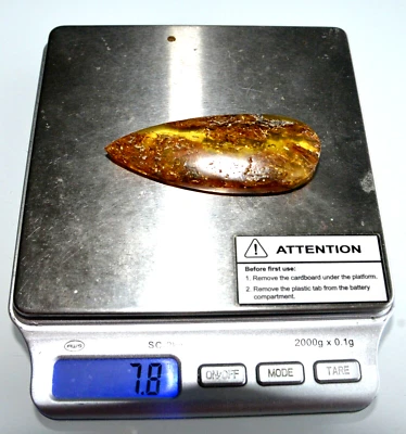 ✅7.8gr RUSSIAN SOVIET BALTIC AMBER BEAD GEMSTONE ROCK STONE PENDANT NECKLACE PIN - Image 1 of 4