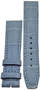 Baume & Mercier Correa Original De Cocodrilo 19/16mm Azul Denim L.7.5x10.5 - Imagen 1 de 4