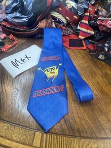 SPONGE BOB SQUARE PANTS CARTOON SUIT DESIGNER NECKTIE TIE FREE SHIPPING - Picture 1 of 4