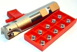 10x APKT 1003-AL K10 + 90° Schaftfräser AP10- D25- Z=3- L120 mit IK - Picture 1 of 2
