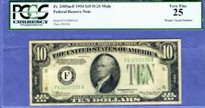 SUPER RARE 1934 FANCY *** RADAR *** $10 = PCGS graded / non star / - Picture 1 of 2