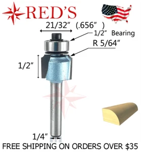 Tideway IND LC06020204F 5/64 radio redondo sobre 1/4 vástago router broca bandas borde - Imagen 1 de 1