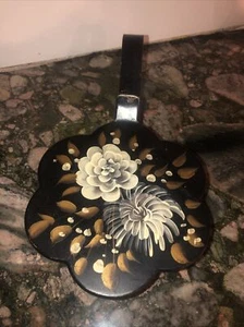 Tole Butler METAL Hand Painted Primitive Ash Or Crumb Catcher Shabby Antique - Picture 1 of 7