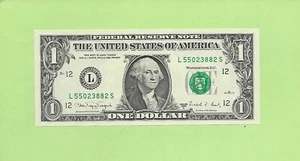1988A ..UNCIRC 1 $ L 5502 3882 S .... 1988A 1 $ L-S NICE NOTE 55 & 88 - Bild 1 von 2