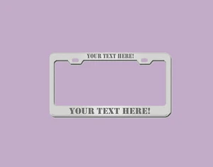 ENGRAVED Custom Made Personalized License Plate Frame - Blend In or Stand Out - - Bild 1 von 13