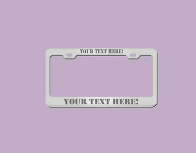 ENGRAVED Custom Made Personalized License Plate Frame - Blend In or Stand Out - - Image 1 of 4