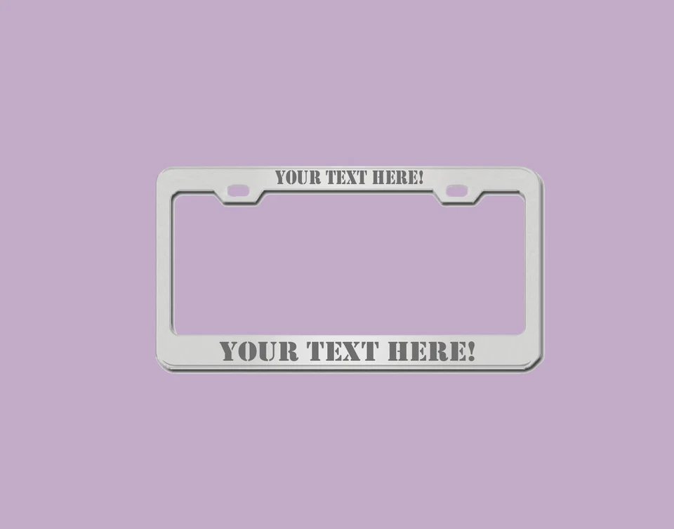 ENGRAVED 定制个性化车牌架 - 混合或突出 - — 第 1/4 张图片