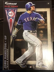 Josh Hamilton FATHEAD TRADEABLES TEXAS RANGERS LOGO REMOVABLE STICKER MLB 5x7 - Picture 1 of 1