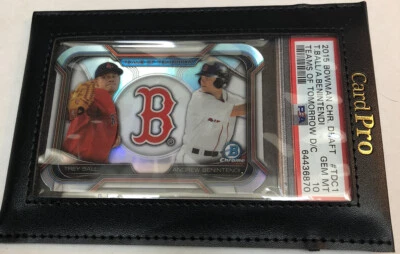 2015 Bowman Draft Teams of Tomorrow Die-Cuts Trey Ball Andrew Benintendi PSA 10 - Image 1 of 4