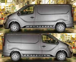Vivaro Renault Trafic Graphics Side Stripes Camper Decals - Picture 1 of 4