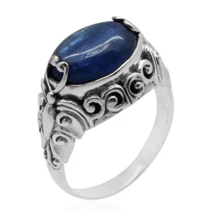 HANDWERKLICH GEFERTIGTER HIMALAYA KYANIT STERLINGSILBER RING, GR.7 - Bild 1 von 1
