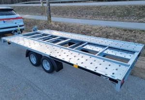 Autotransporter Autoanhänger Trailer mit Seilwinde & Kippfunktion 2,7t gebremst - Bild 1 von 8