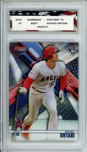 2018 Bowman's Best #1 Shohei Ohtani Rookie Card AGC 10 Gem Mint LA Angels - Picture 1 of 2