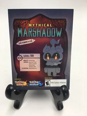 MYTHICAL MARSHADOW Pokemon Sun and Moon Event Code Cards EXPIRED (Nintendo 3DS) - Image 1 of 2