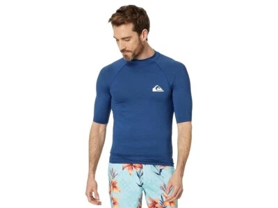 Quiksilver Everyday UPF50 Swimwear Men's L Monaco Blue Stretch Rash Guard PLW261 - Image 1 of 4