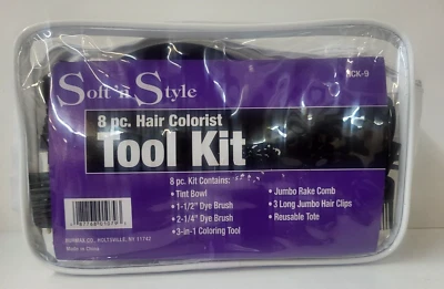 BURMAX Soft 'n Style 8 peças. Kit de ferramentas para colorir cabelo - Imagem 1 de 4