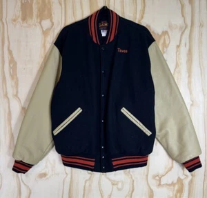 Chaqueta Universitaria Letterman Años 90 Hombres Grande Oswego Chief Cuero Unión EE. UU. Naranja - Imagen 1 de 20