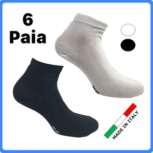6 Paia Calze sportive sport uomo donna cotone FILO SCOZIA Calzini sportivi corte - Picture 1 of 1