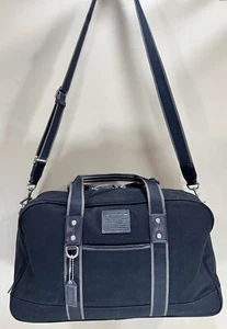 Coach Heritage Web Canvas Black 20” Carry On Weekender Duffle Bag F70582 - Picture 1 of 9