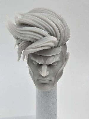 X-MEN GAMBIT GANGRY HEAD impresso em 3D escala 1:12 6" Classified Legends - Imagem 1 de 2